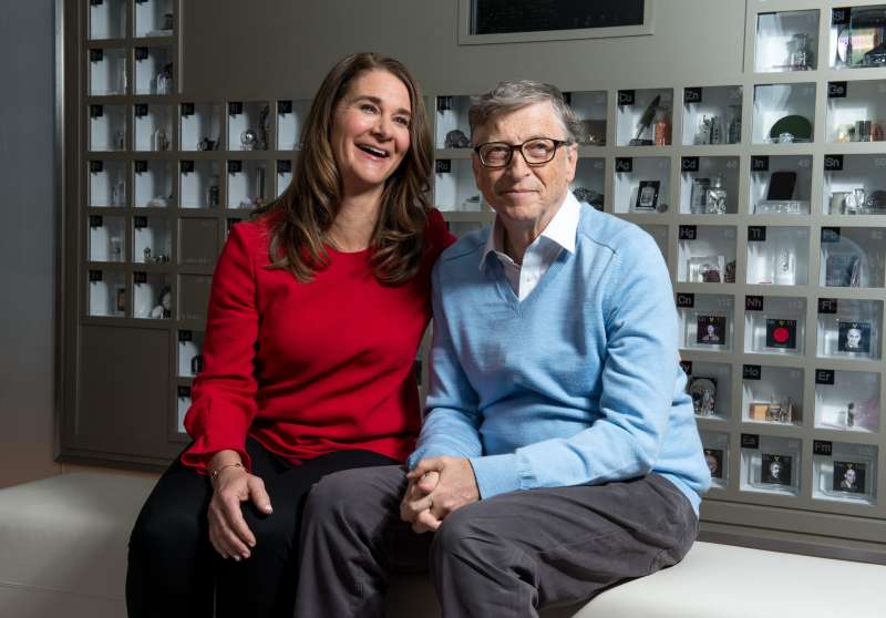 Bill Gates and Melinda Gates portrait