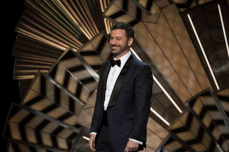 Jimmy Kimmel on stage for the 89th Oscars