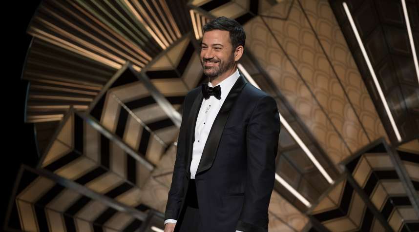 Jimmy Kimmel on stage at the 89th Oscars, which was broadcast live on Sunday, Feb. 26 2017, on the ABC Television Network.