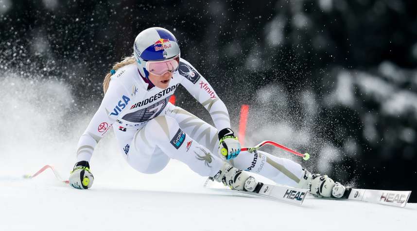 Lindsey Vonn of USA competes during the Audi FIS Alpine Ski World Cup Women's Downhill on February 4, 2018 in Garmisch-Partenkirchen, Germany.
