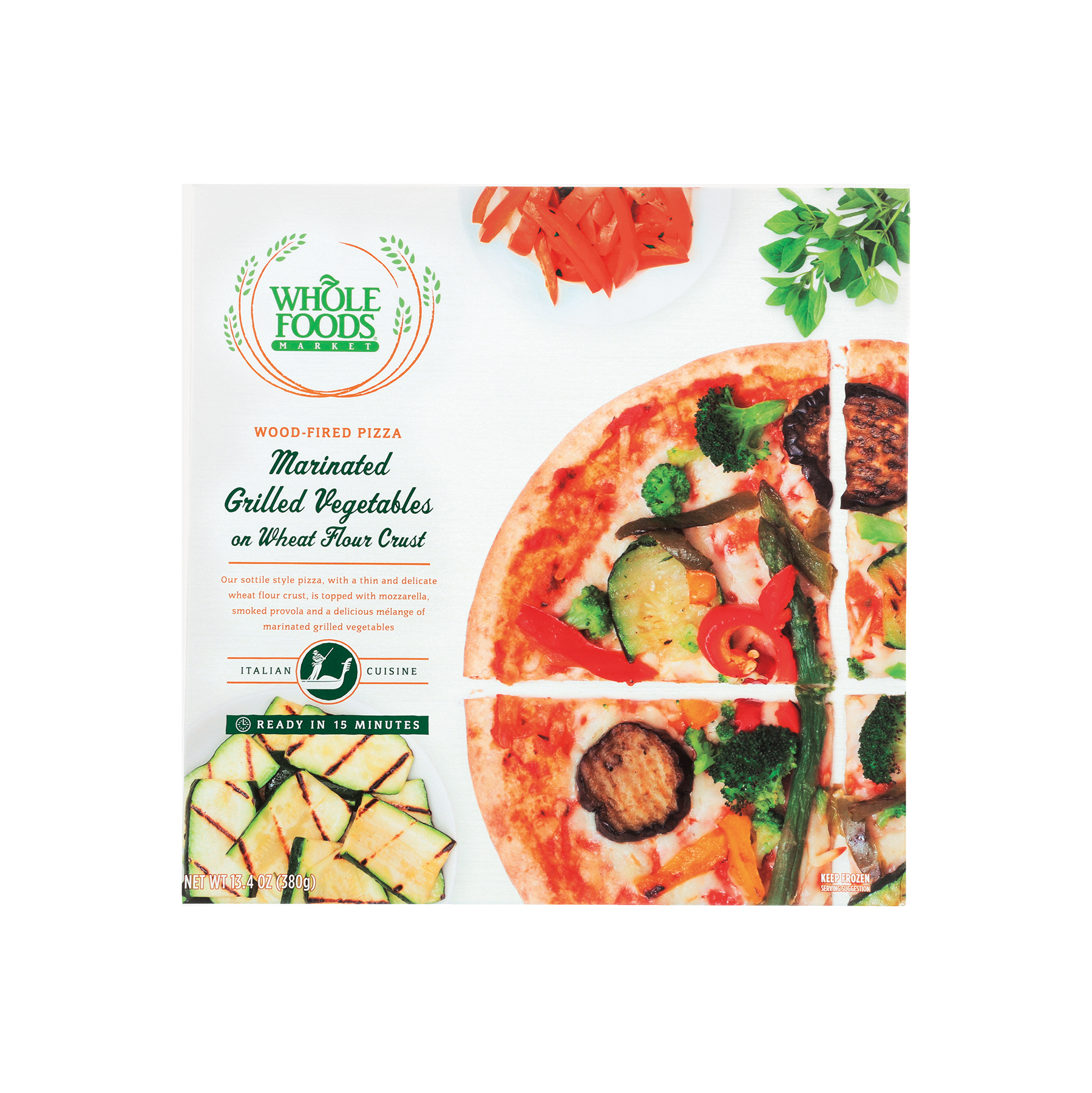 Whole Foods Market Marinated Grilled Vegetables on Wheat Flour Crust pizza