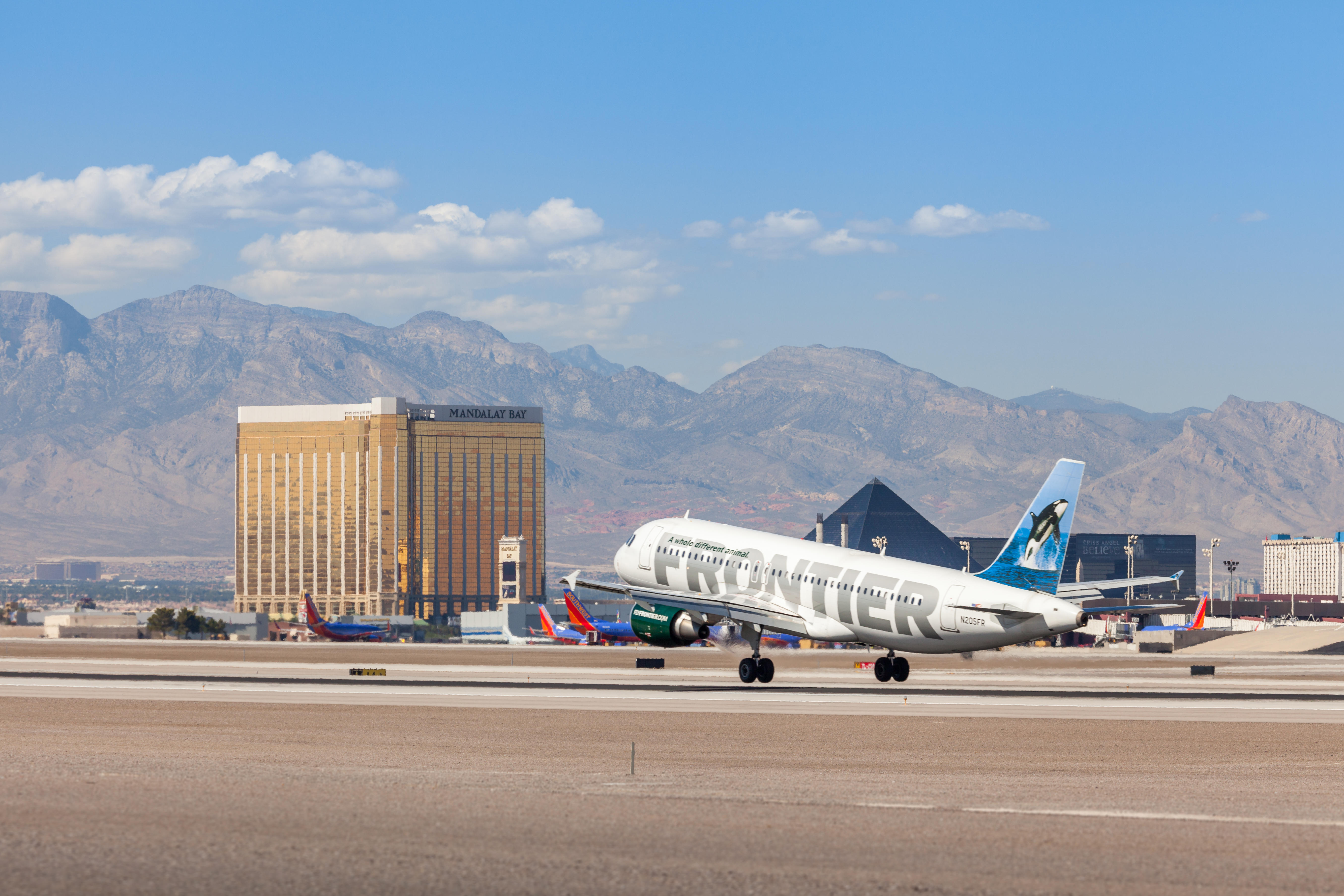 Frontier Airlines departing Las Vegas