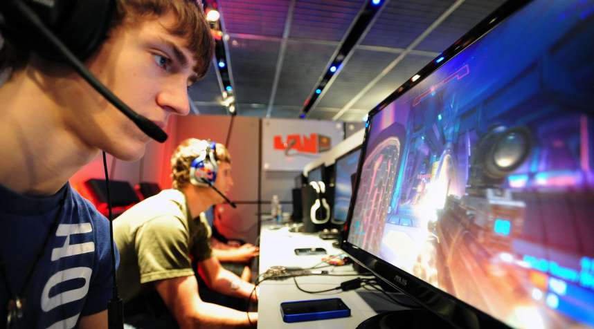 Team Kiaeneto member Tyler ''Ninja'' Blevins practices at the Red Bull LAN professional video gaming performance camp in SoHo, where three of North America's top performing HALO teams are training this weekend, New York, NY, June 24, 2011.