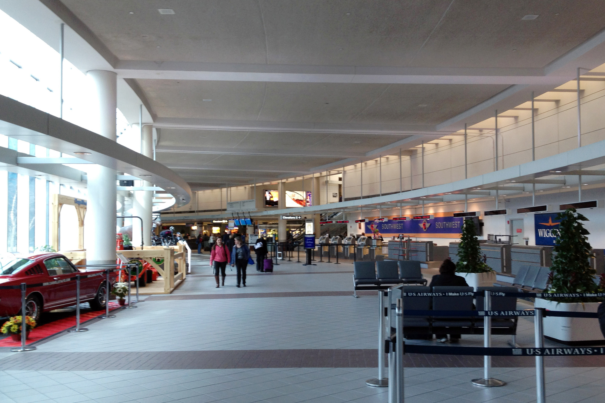 Departure terminal of Manchester-Boston Regional Airport, March 31, 2013