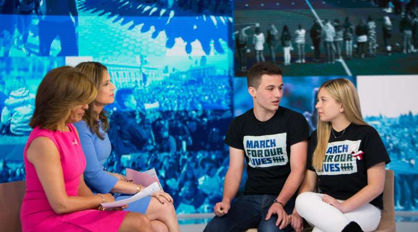 Parkland students (l-r) Cameron Kasky and Jaclyn Corin appeared on  Today  to discuss March for Our Lives rallies planned for Saturday, March 24, 2018.