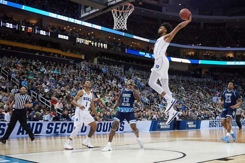 Duke competing during the 2018 NCAA March Madness tournament