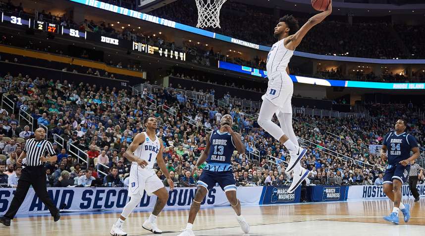 Duke beat URI to get into the Sweet 16 at the 2018 March Madness men’s basketball tournament.