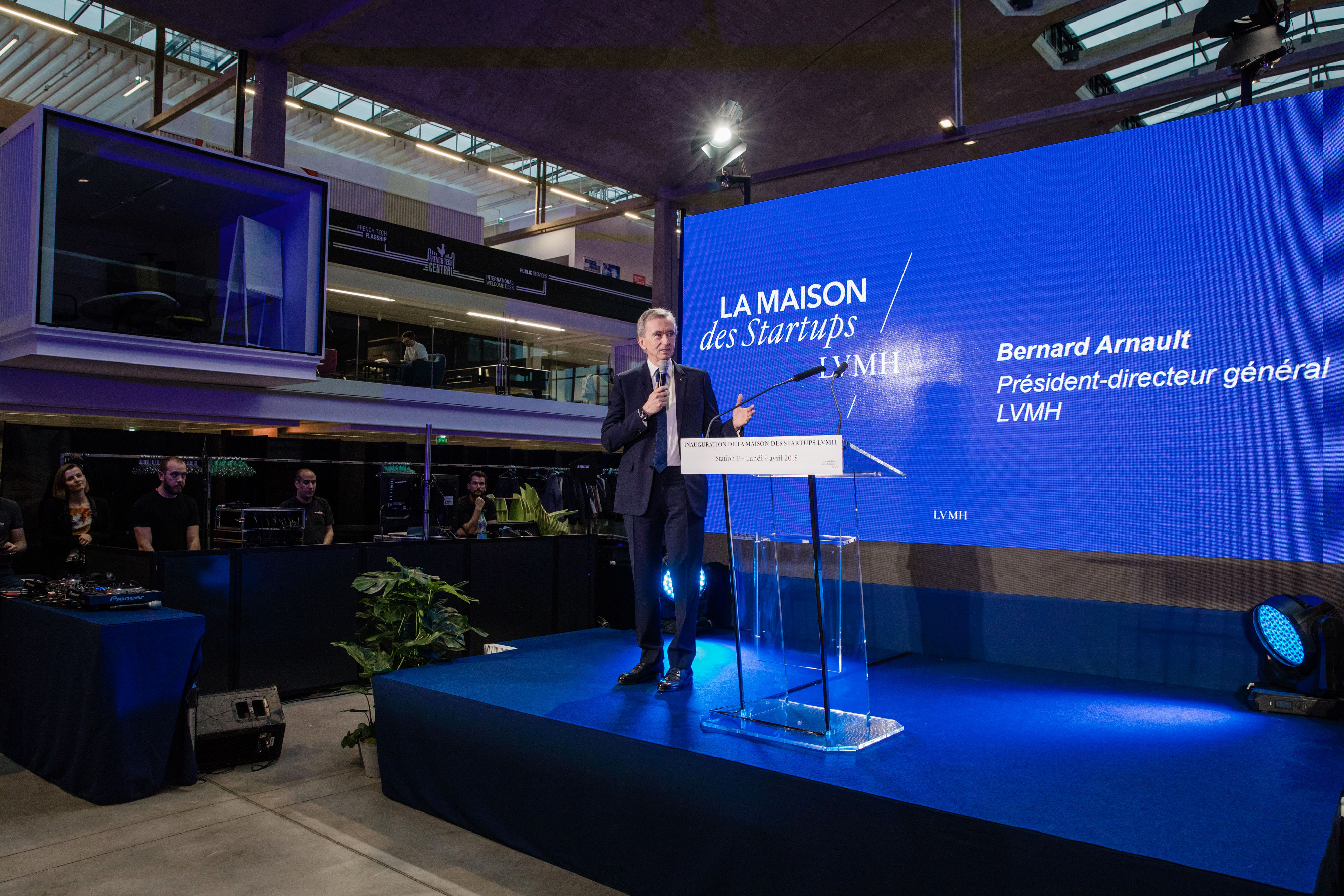 LVMH Moet Hennessy Louis Vuitton SE Chief Executive Officer Bernard Arnault Inaugurates LVMH Start-up Accelerator