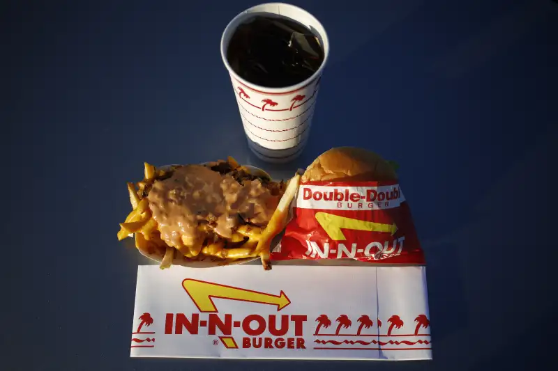 An In-N-Out Burger Restaurant Location As Vegetarians Petition For More Option