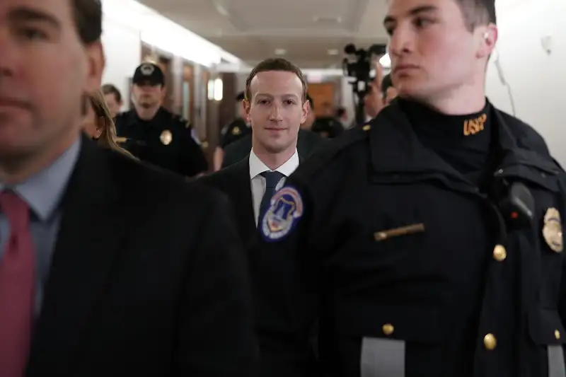 Facebook CEO Mark Zuckerberg Meets With Members Of Congress On Capitol Hill