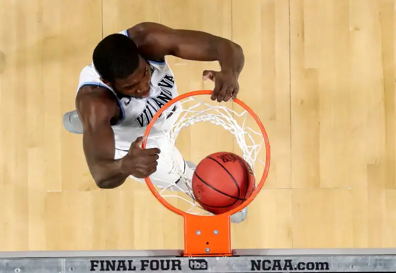 Kansas v Villanova play during March Madness 2018