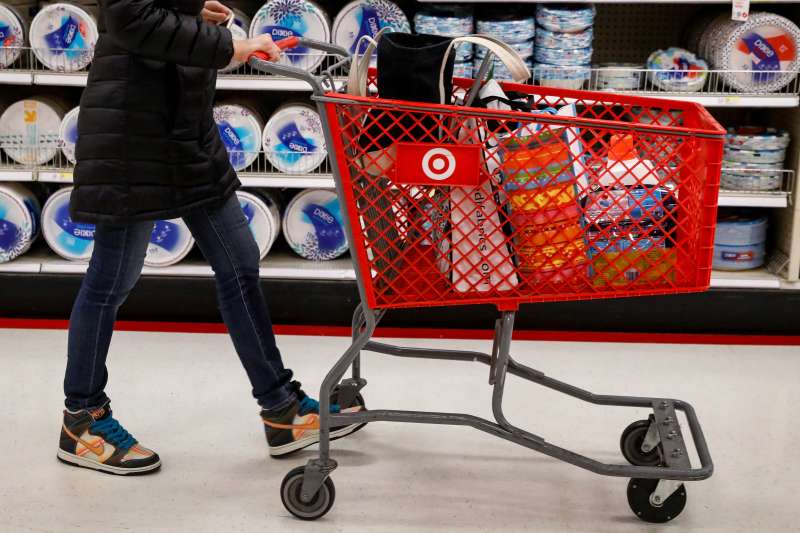 A shopper is seen in a Target store in the Brooklyn borough of New York