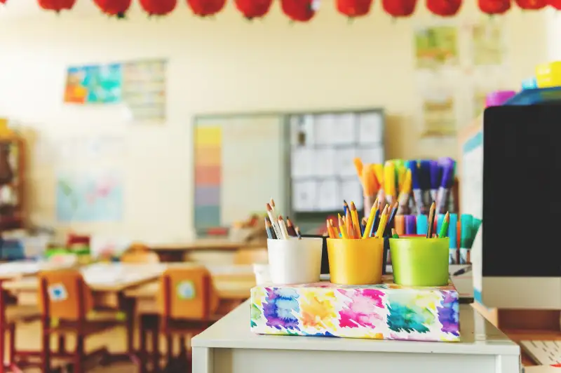 art supplies classroom