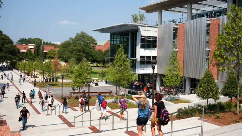 Clough Undergraduate Learning Commons Building and Tech Walk