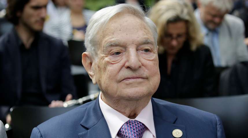 Billionaire George Soros attending the opening of the European Roma Institute for Art and Culture in Berlin in 2017