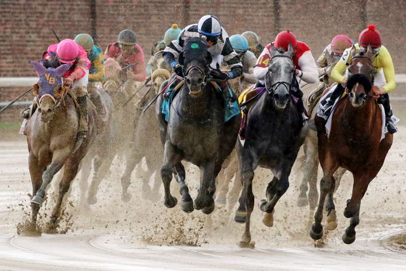 143rd Kentucky Derby horses running the race