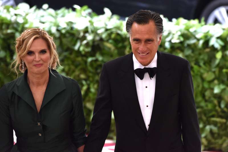 Ann Romney (L) and Mitt Romney attend the  Costume Institute Gala at The Metropolitan Museum of Art on May 7, 2018 in New York City.