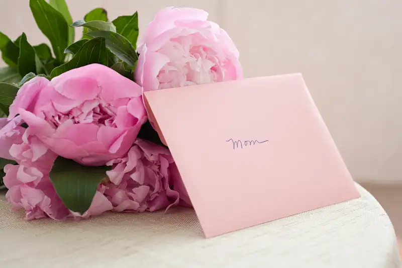 Flowers and mothers day card