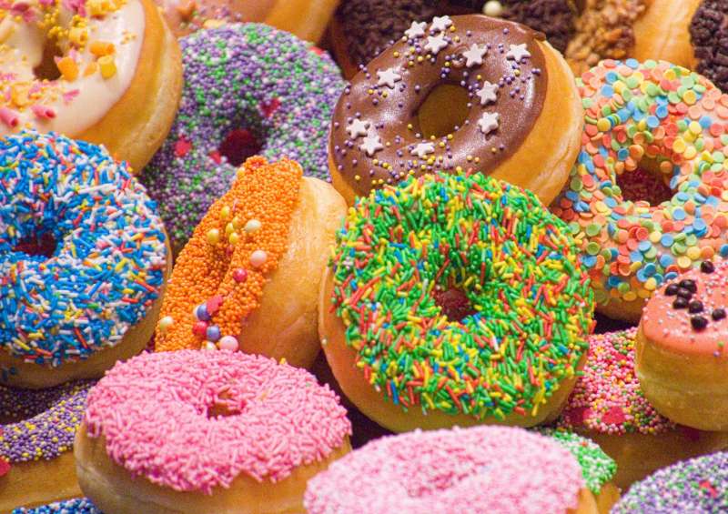 Full Frame Shot Of Multi Colored Donuts
