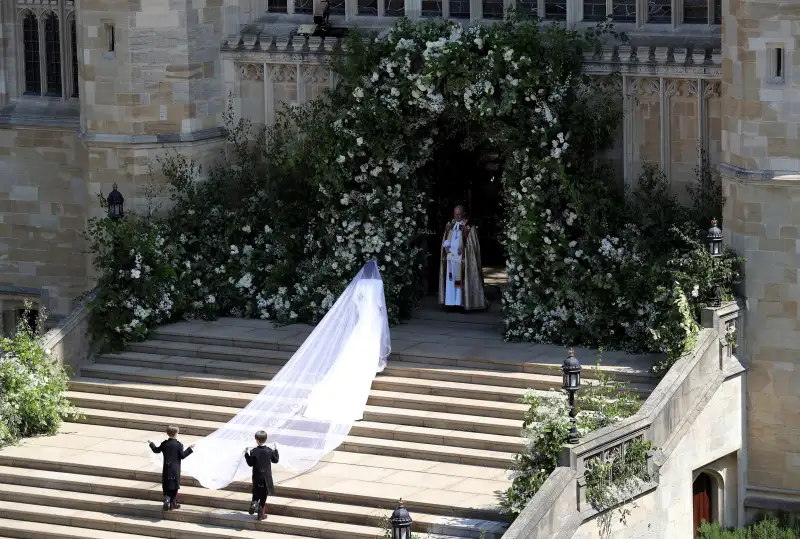 A look at the back of Meghan Markle's wedding dress