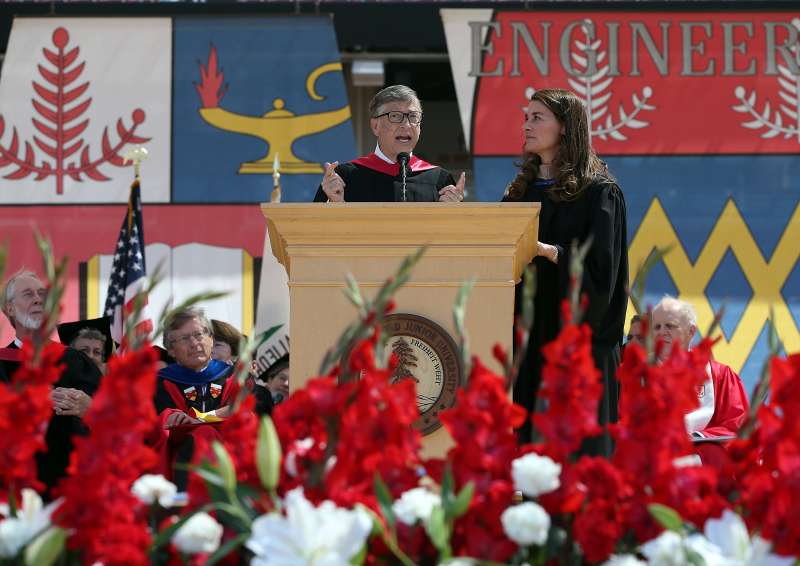 Bill And Melinda Gates Give Commencement Address At Stanford University