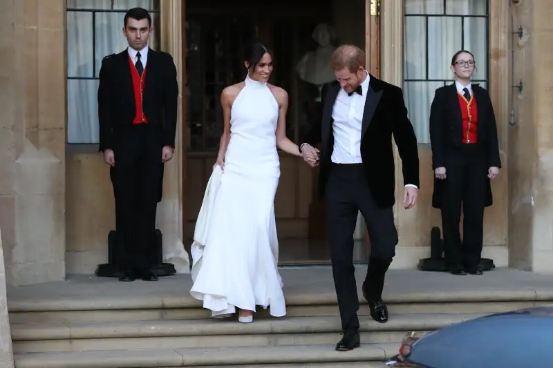 Prince Harry and Meghan Markle at royal wedding reception