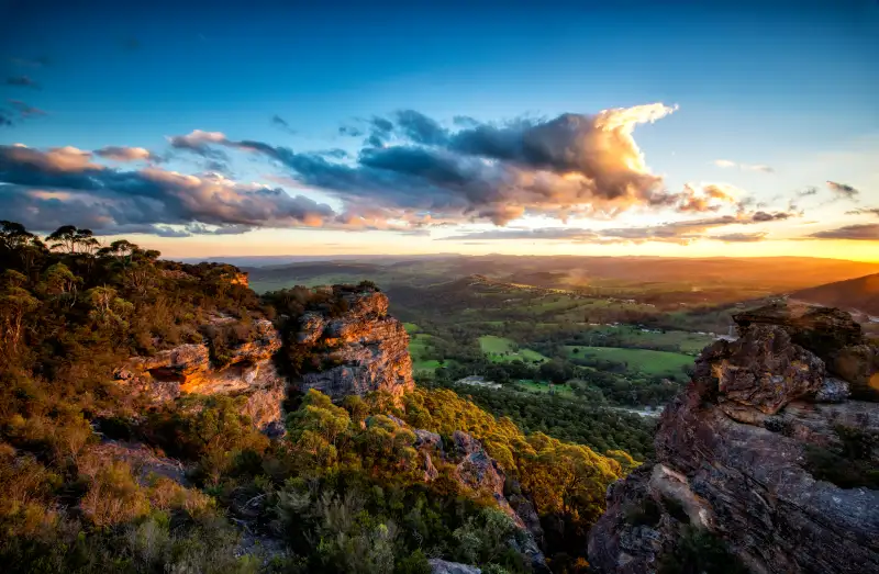 Hassan walls lookout in Blue Mountains national park
