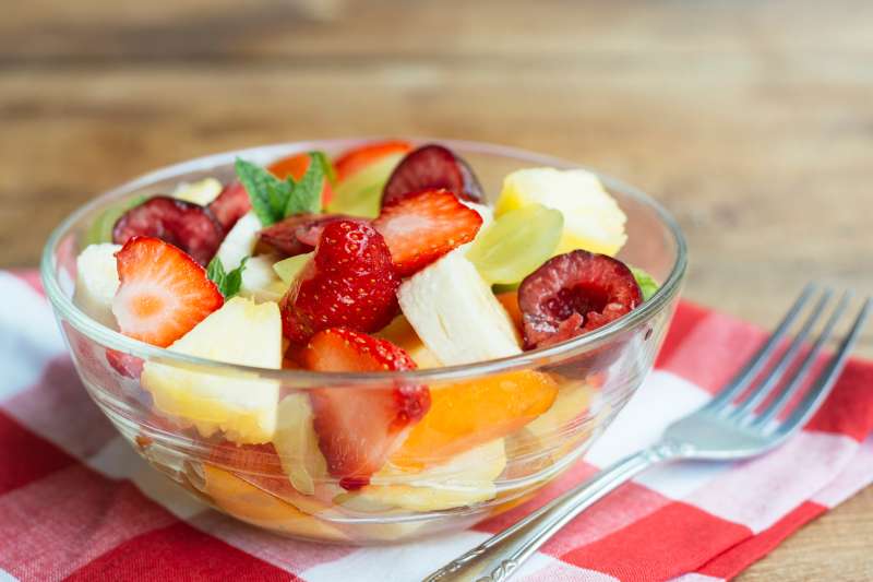 Close-Up Of Fruit Salad On Table