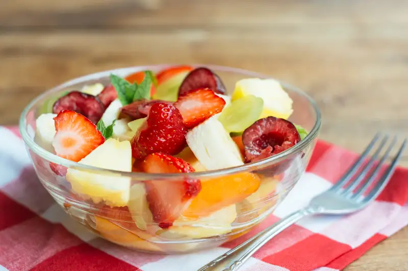 Close-Up Of Fruit Salad On Table