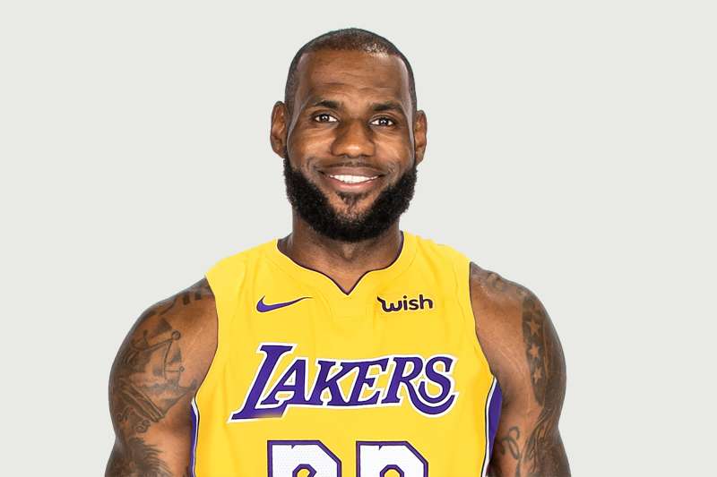 Photo illustration of LeBron James wearing a #23 Lakers uniform.