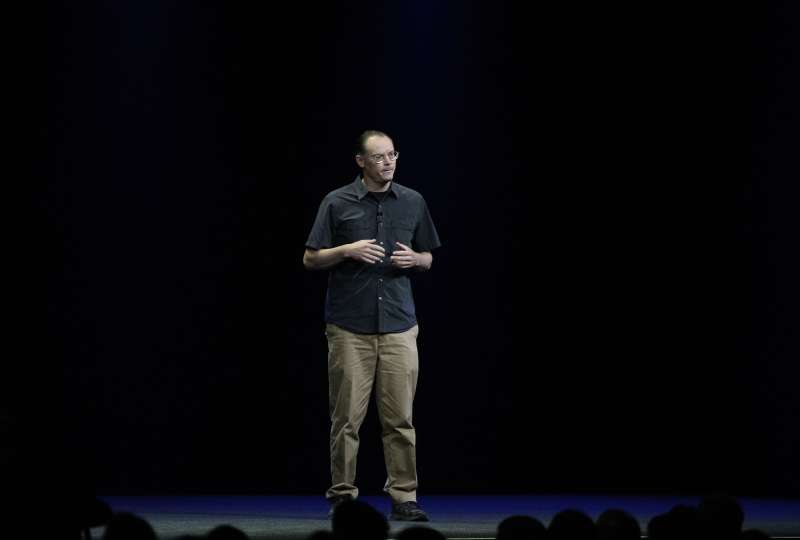 Founder of Epic Games Tim Sweeney Talks About the App at the at the Apple Worldwide Developers Conference (wwdc) 2014 in the Moscone Center in San Francisco, California, June 2, 2014.