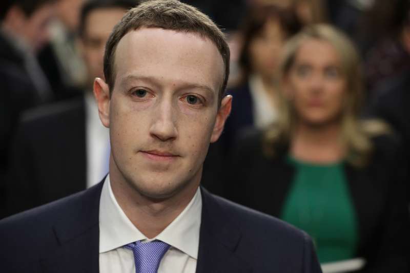 WASHINGTON, DC - APRIL 10:  Facebook co-founder, Chairman and CEO Mark Zuckerberg testifies before a combined Senate Judiciary and Commerce committee hearing in the Hart Senate Office Building on Capitol Hill April 10, 2018 in Washington, DC. Zuckerberg, 33, was called to testify after it was reported that 87 million Facebook users had their personal information harvested by Cambridge Analytica, a British political consulting firm linked to the Trump campaign.  (Photo by Chip Somodevilla/Getty Images)