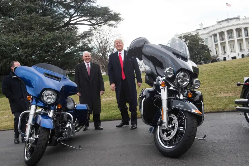 US-POLITICS-TRUMP-HARLEY DAVIDSON