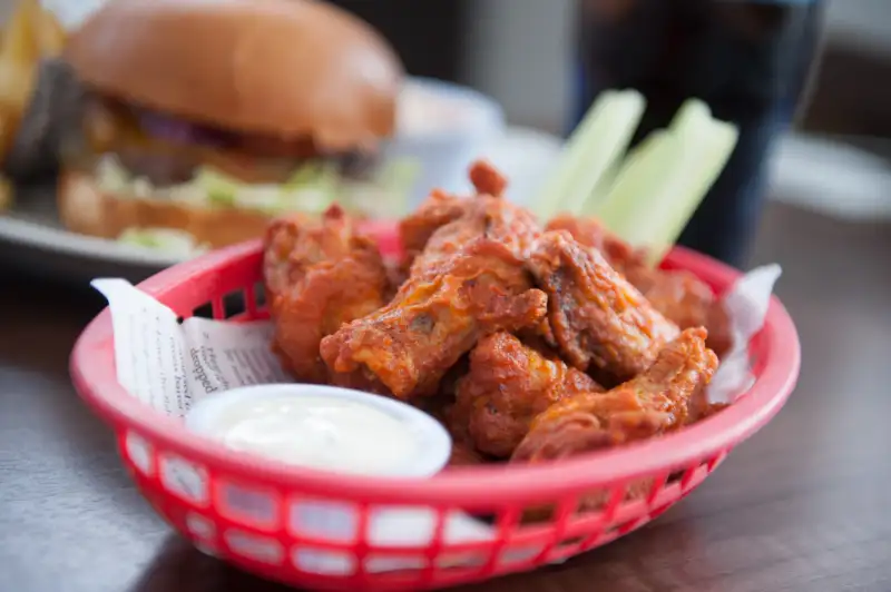 Basket of chicken wings