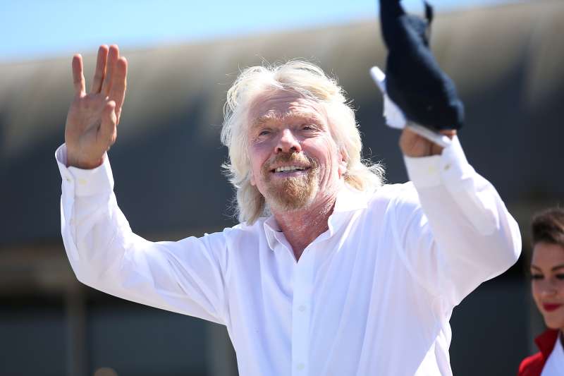 Sir Richard Branson Gets Inducted Into The Flight Path Walk Of Fame At LAX
