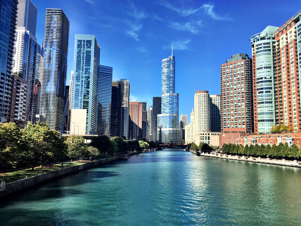 View of Chicago from the Chicago River
