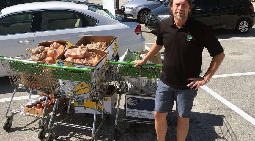 Edward Hennessey left his teaching job to deliver groceries full-time.