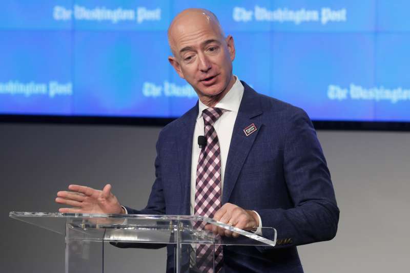 Jeff Bezos And John Kerry Attend Opening Ceremony For New Washington Post HQ