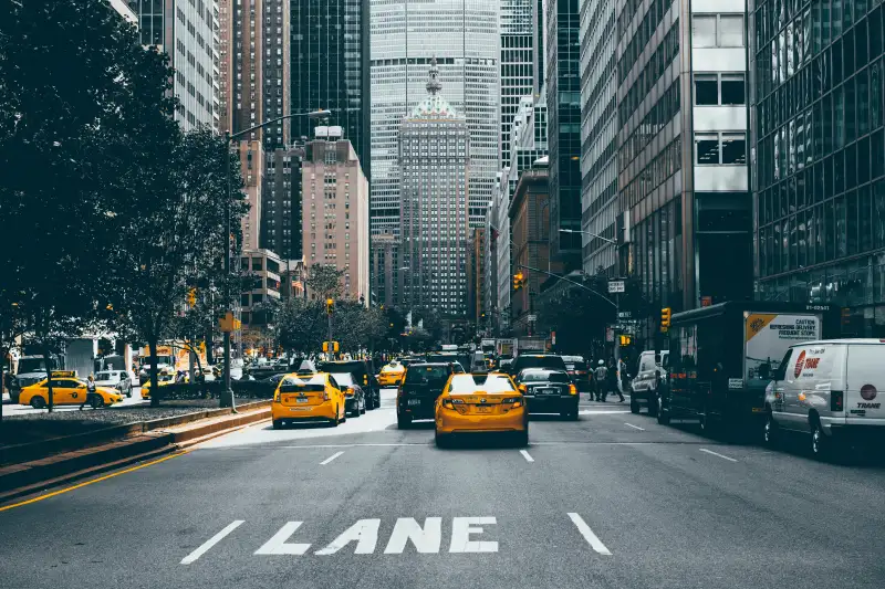 Crowded Midtown Street