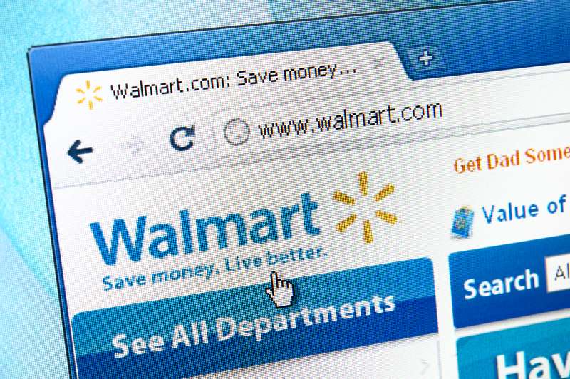 Walmart webpage on the browser