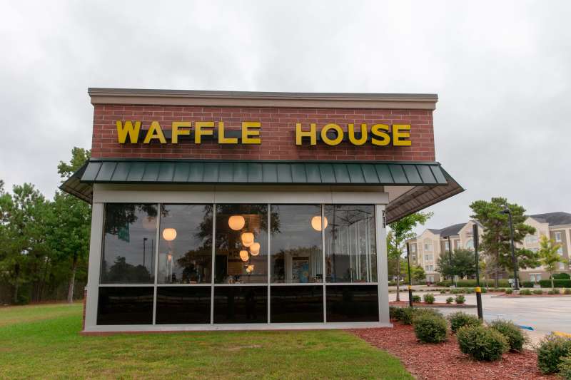 A closed Waffle House restaurant is seen on September 13, 2018 in Myrtle Beach, South Carolina.