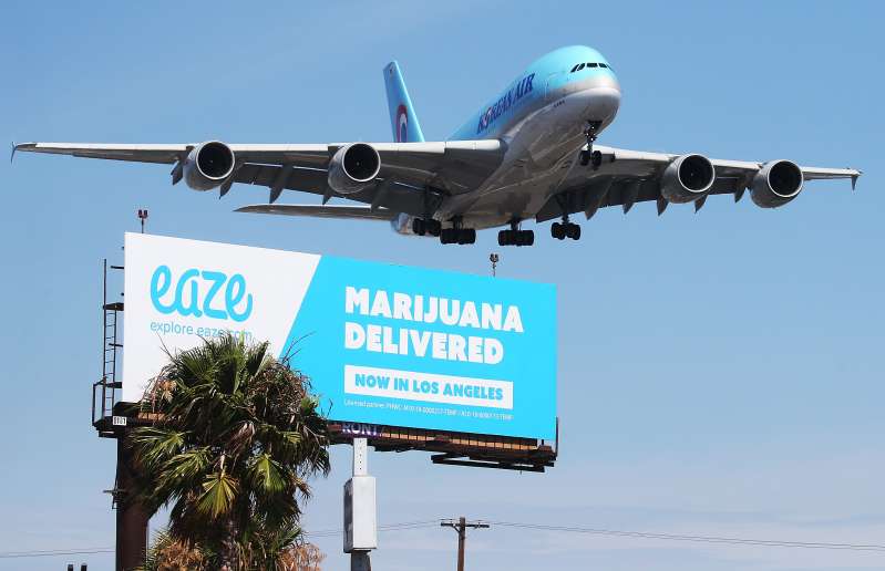Marijuana Delivery Service Advertised on Billboard in Los Angeles