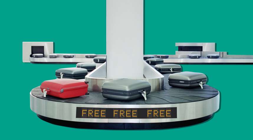 It's rare to have your luggage checked for free.