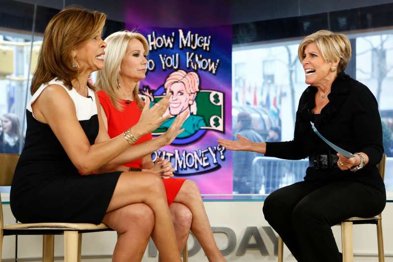 TODAY -- Pictured: (l-r) Hoda Kotb, Kathie Lee Gifford and Suze Orman appear on NBC News'  Today  show -- (Photo by: Peter Kramer/NBC/NBC NewsWire via Getty Images)