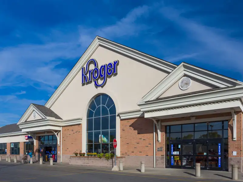Kroger Exterior Grocery Store Store and Logo
