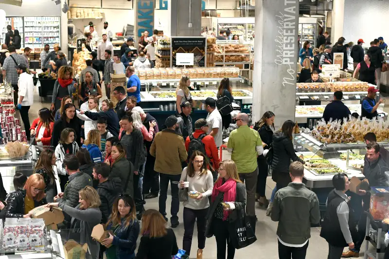 Whole Foods on Union Station welcomed its first official shoppers