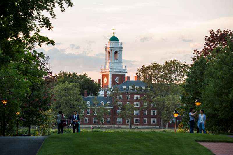 The campus of Harvard Business School and Harvard University, July 26, 2016 in Boston, Massachusetts.