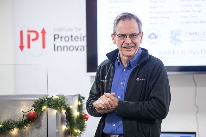 Timothy Springer, a professor of medicine at Harvard Medical School, speaks during a seminar at the Institute for Protein Innovation, a nonprofit he founded, in Boston, Massachusetts, U.S., on Thursday, Dec. 6, 2018. Springer is the fourth-largest shareholder of Moderna Inc., which hopes to make personalized cancer vaccines. He's invested $5 million and now owns 17.3 million shares, which at the IPO price of $23 a share were valued at roughly $400 million.