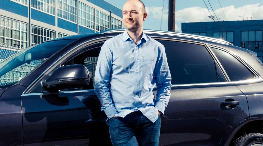 Logan Green, co-founder and CEO of ride sharing company Lyft at the company's headquarters in San Francisco, CA, February 2015.