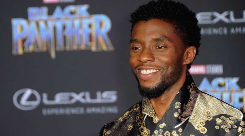 Actor Chadwick Boseman arrives for the premiere of Marvel's  Black Panther  held at the Dolby Theatre on January 29, 2018 in Hollywood, California.